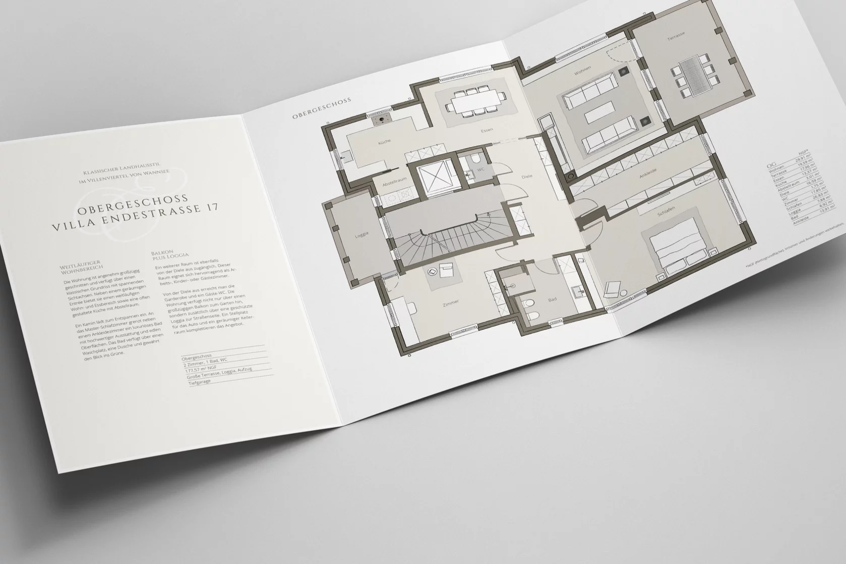 Real Estate Grafik Villa am See Berlin 