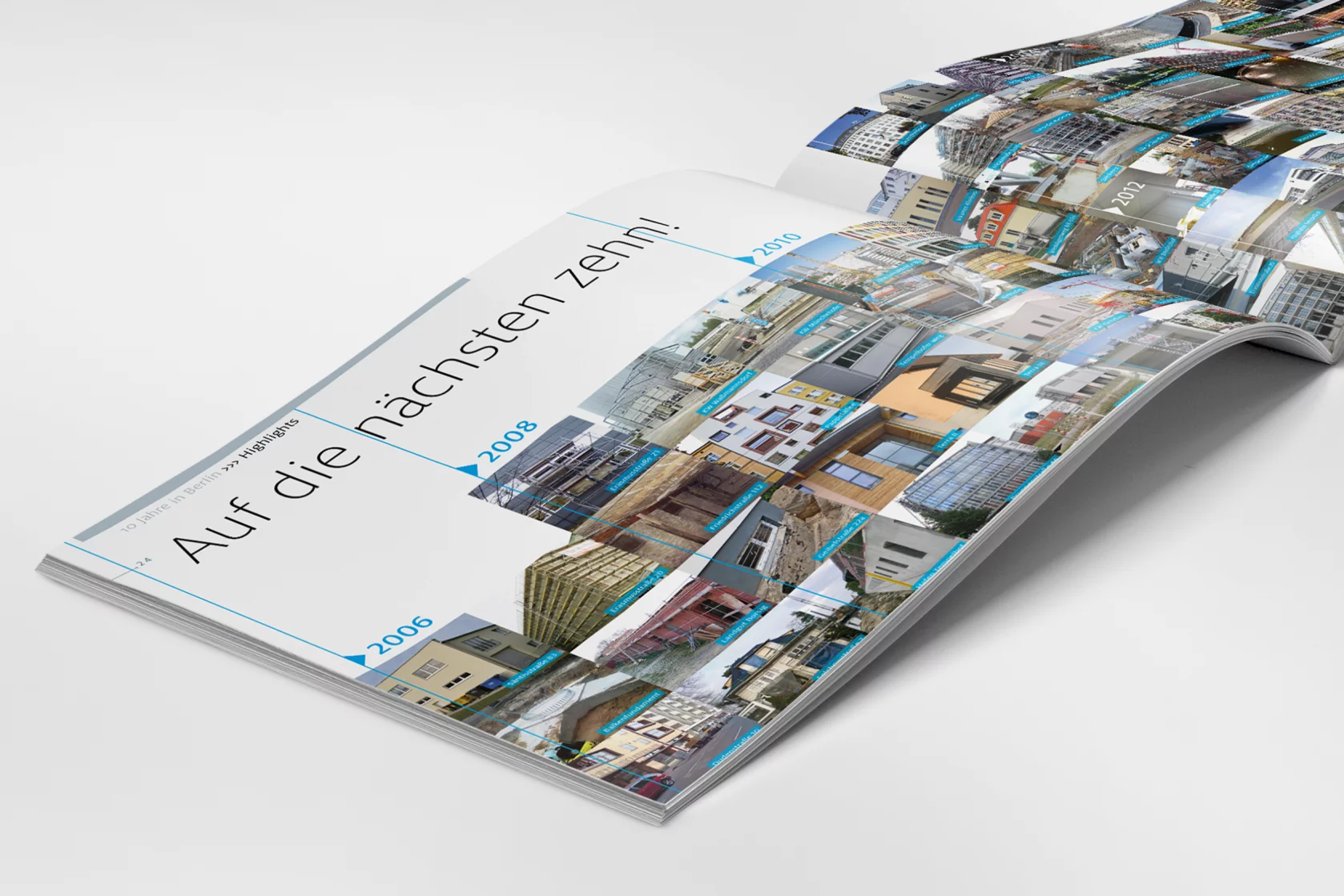 Bauunternehmen Grafik Berlin Broschüre Hirsch + Lorenz