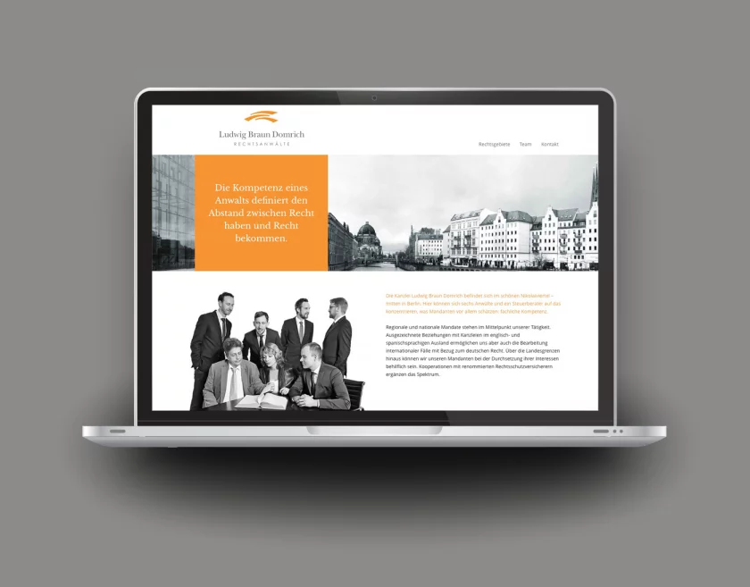 Responsive Website für Anwälte Ludwig Braun Domrich