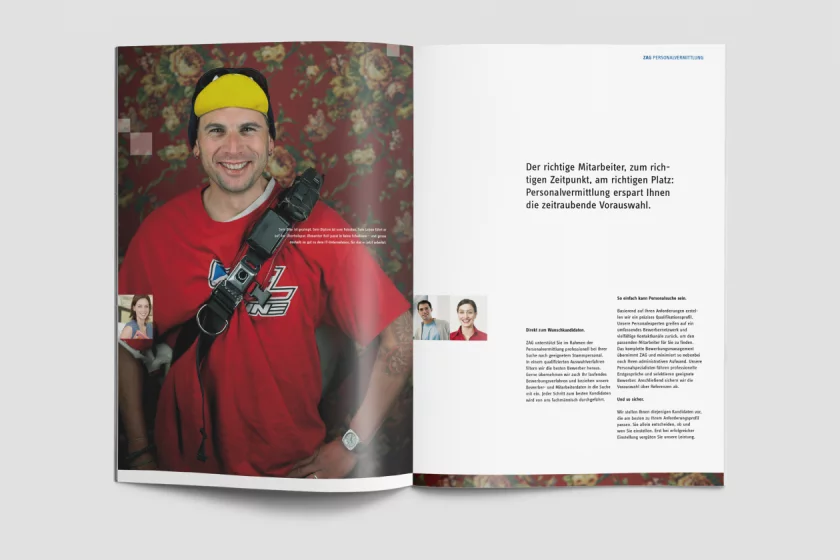 Grafiker Zeitarbeit Berlin ZAG Imagebroschüre