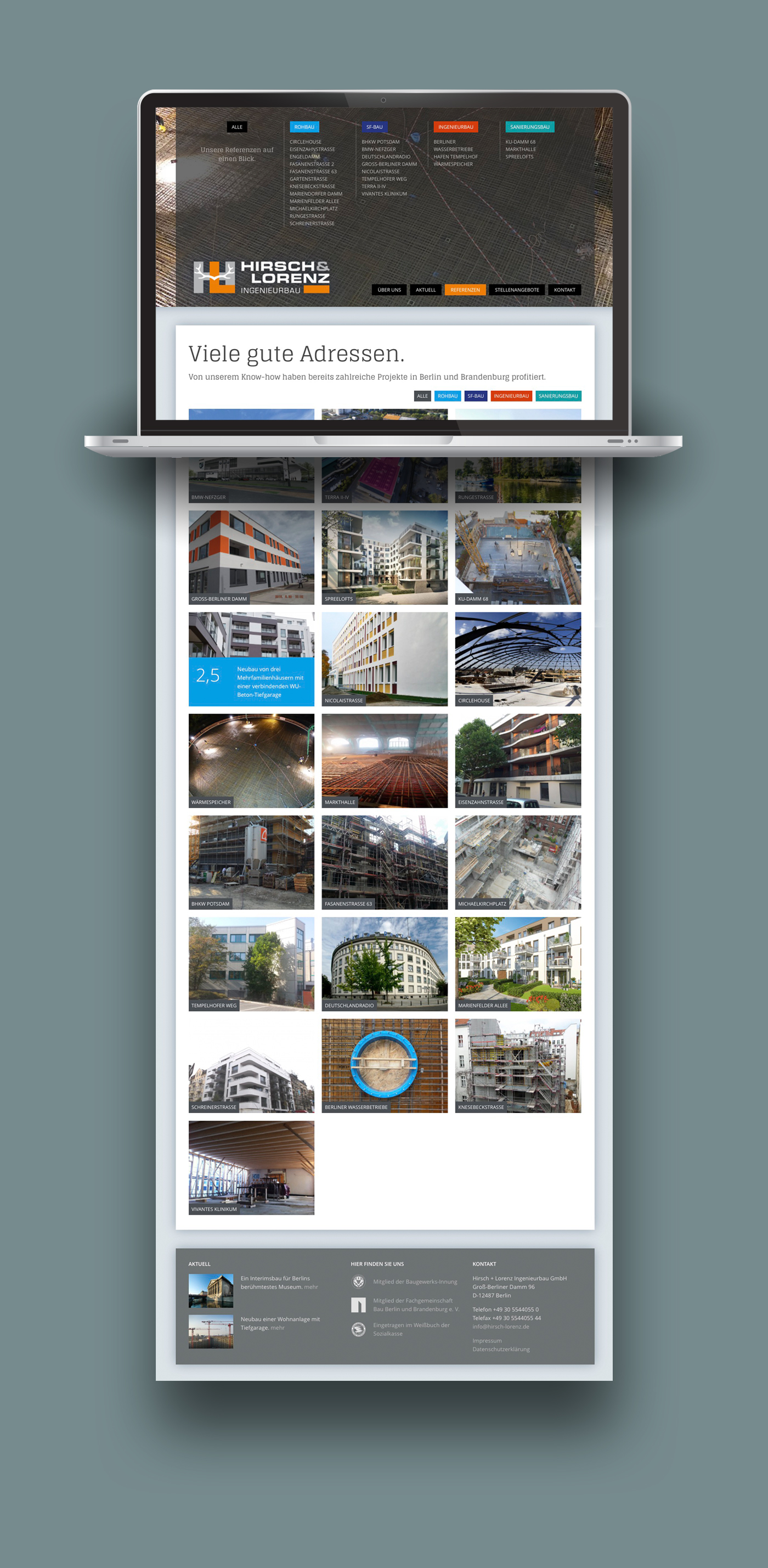 Baugewerbe Berlin Webseite