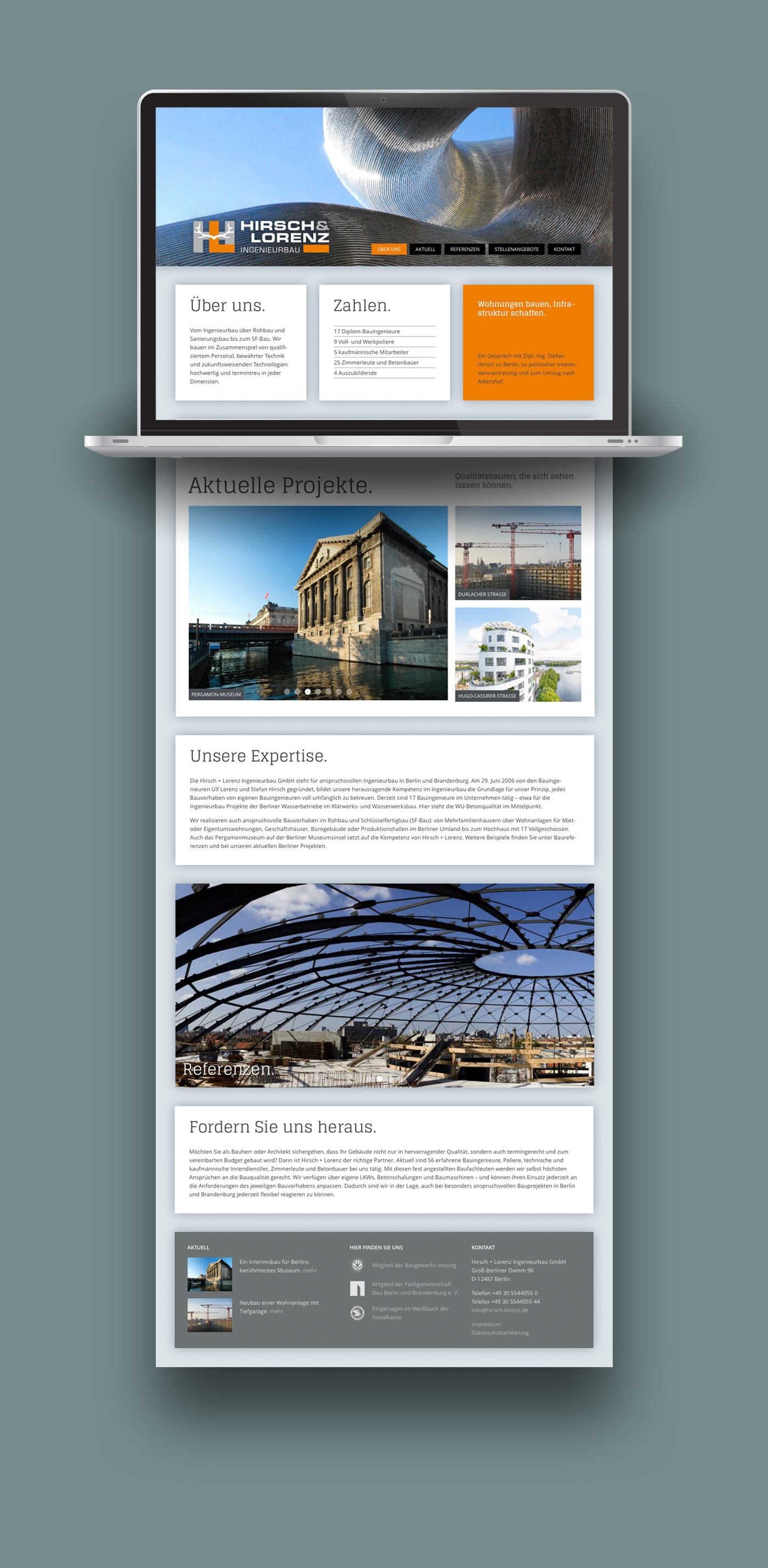 Bauunternehmen Berlin Screendesign